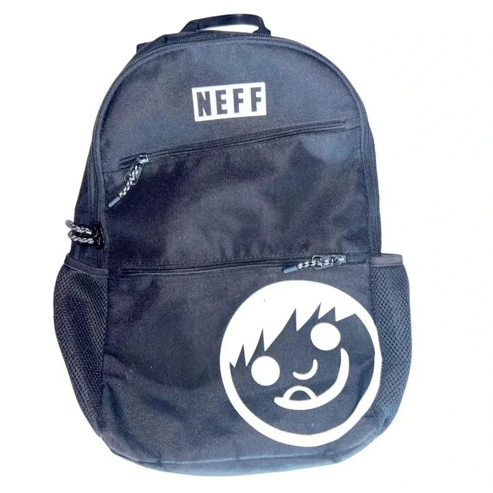 Neff Unisex Daily School Black 17” Backpack Laptop Divider Pockets Padded Straps
